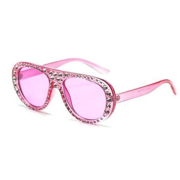 Rhinestone Sunglasses Pink Fashion Fun Party Glasses Women Diamond‎ Festival New - Picture 1 of 4